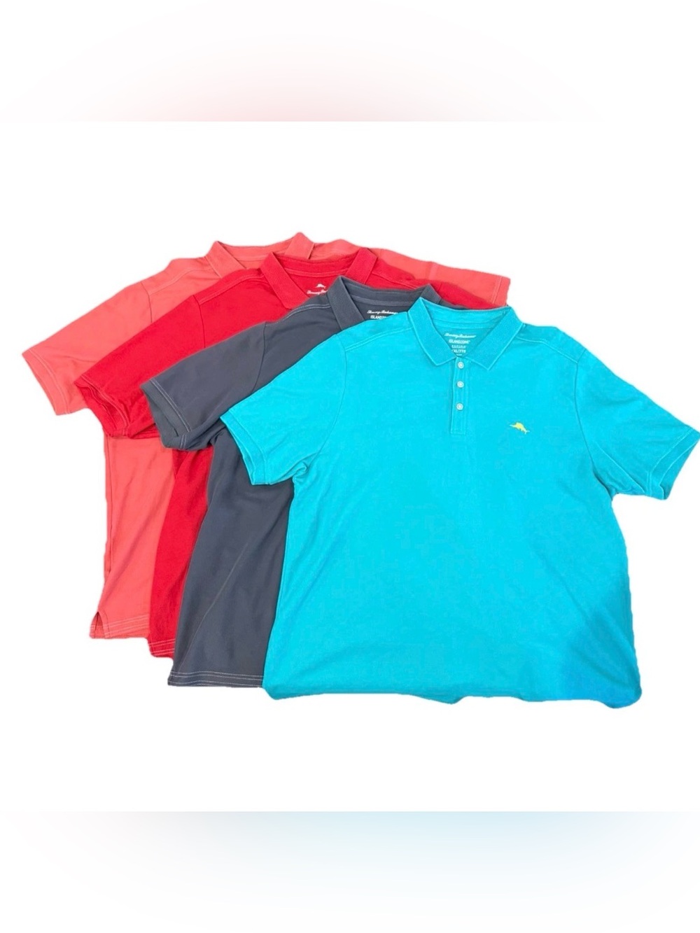 Tommy Bahama Supima IslandZone Men’s Polo Lot of 4 XXL Trim Fit Short Sleeve